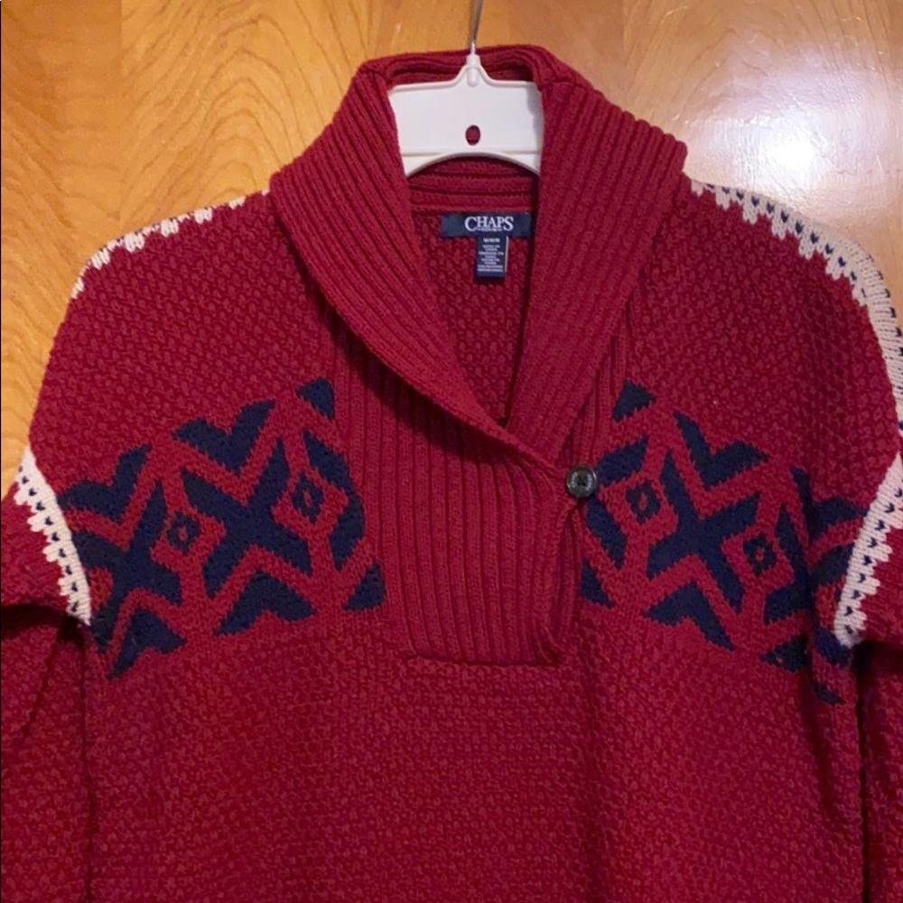 Chaps Pullover Sweater With Button Closure - image 2